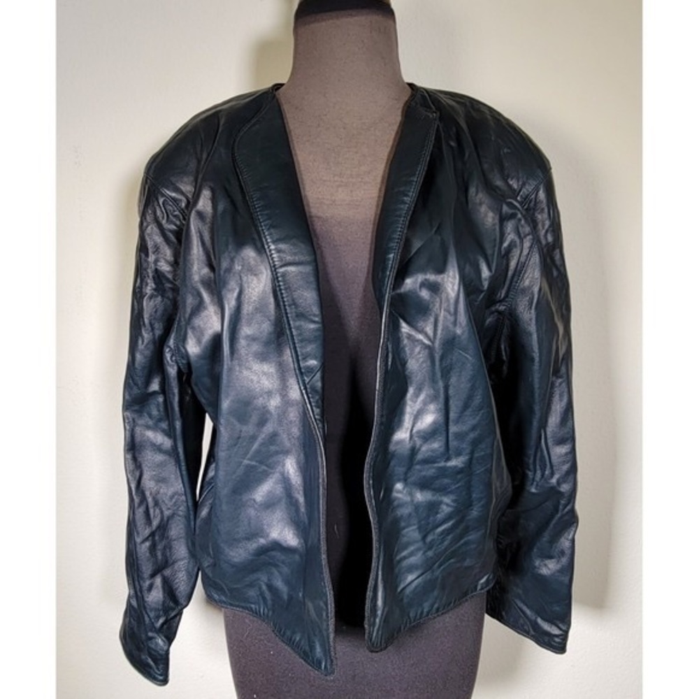 Saks Fifth Avenue Dark Leather Jacket